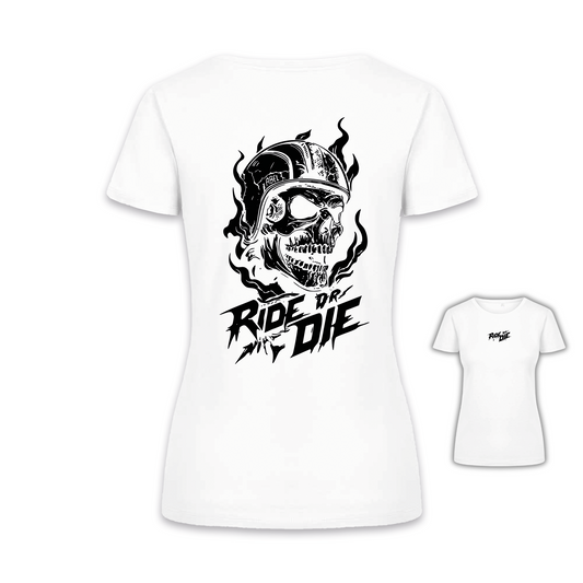Ride Or Die - Weiß/Schwarz Frauen Shirt