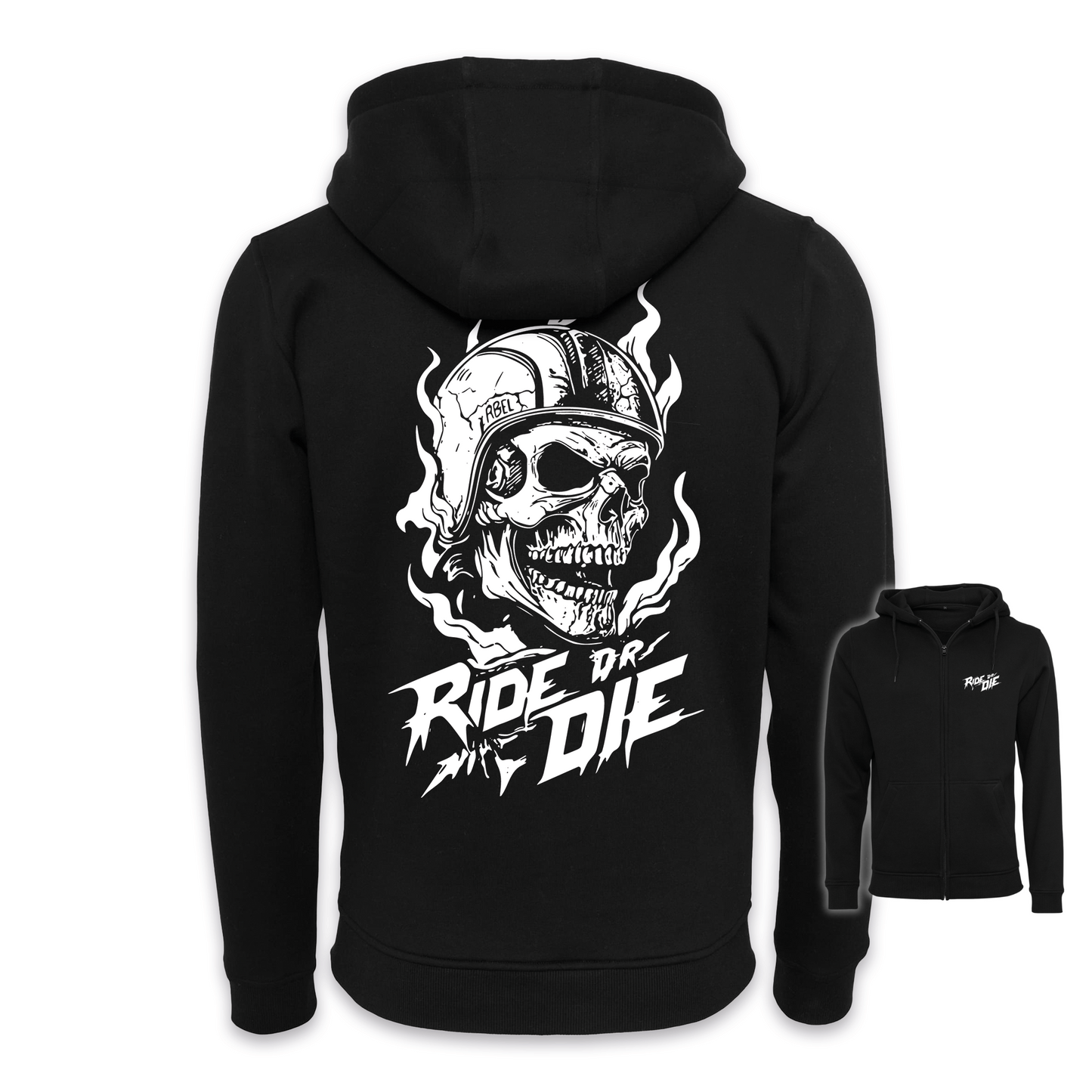 Ride Or Die - Schwarz/Weiß Zipper