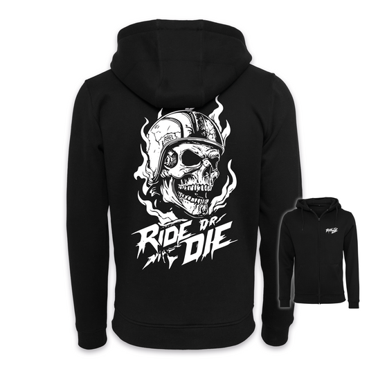 Ride Or Die - Schwarz/Weiß Zipper
