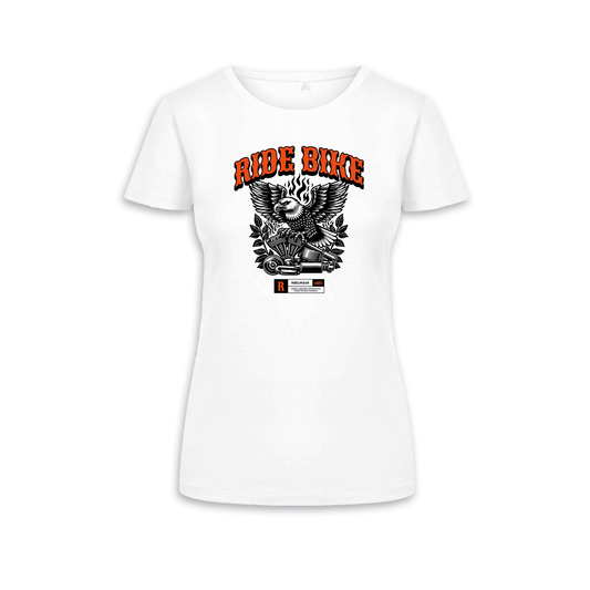 Ride Bike Adler - Weiß Frauen Shirt