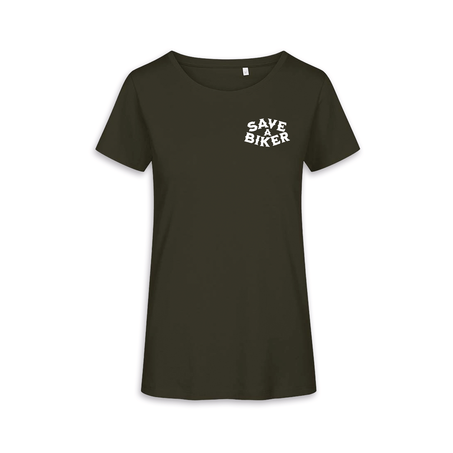 Save A Biker - Khaki/Weiß Frauen Shirt