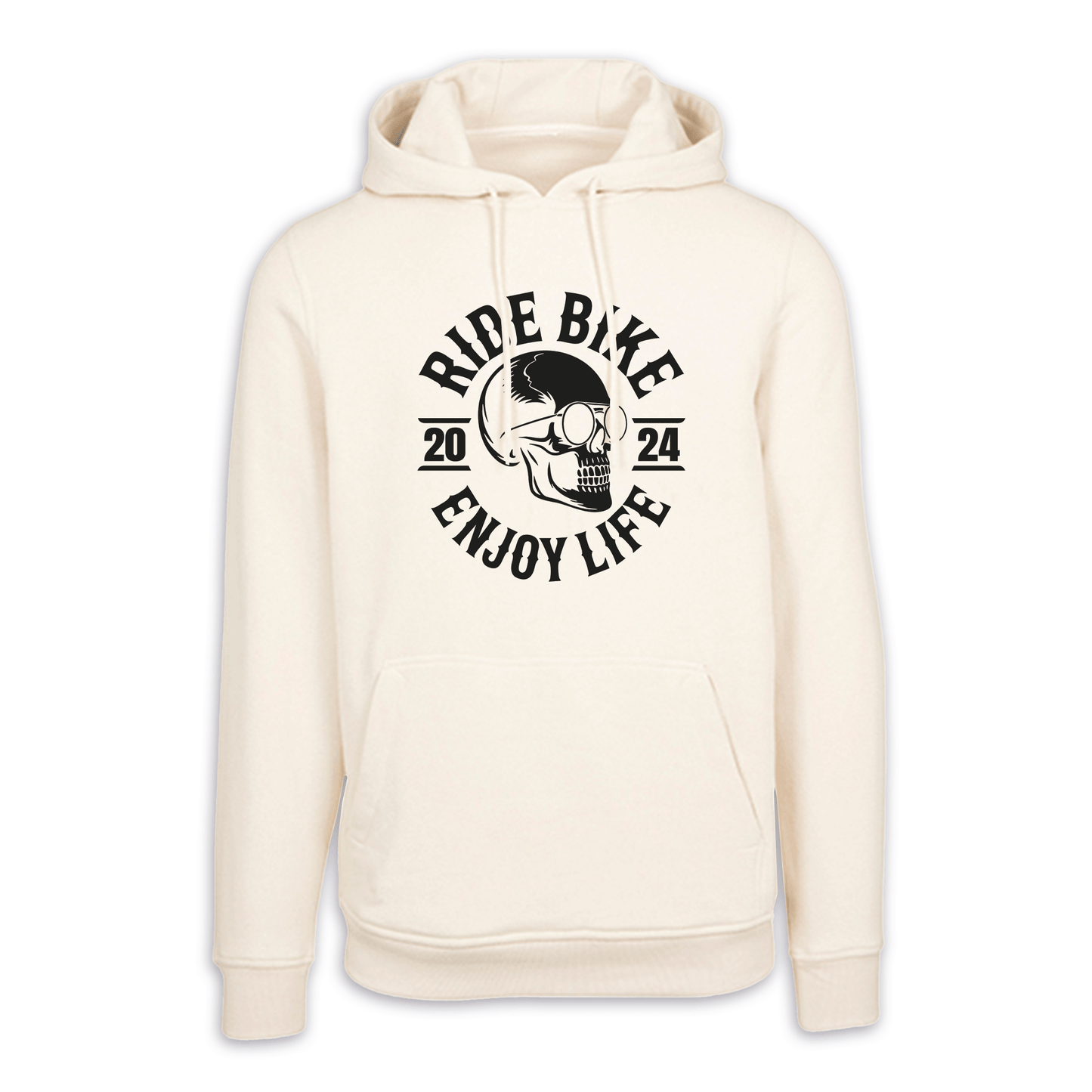 RIDE BIKE ENJOY LIFE Front - Sand Regular Hoodie