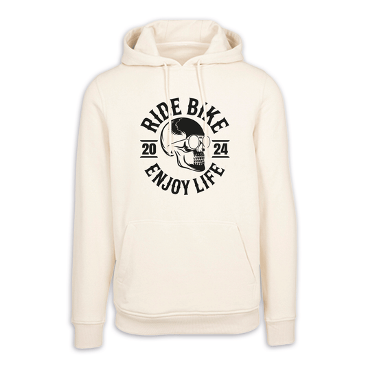RIDE BIKE ENJOY LIFE Front - Sand Regular Hoodie