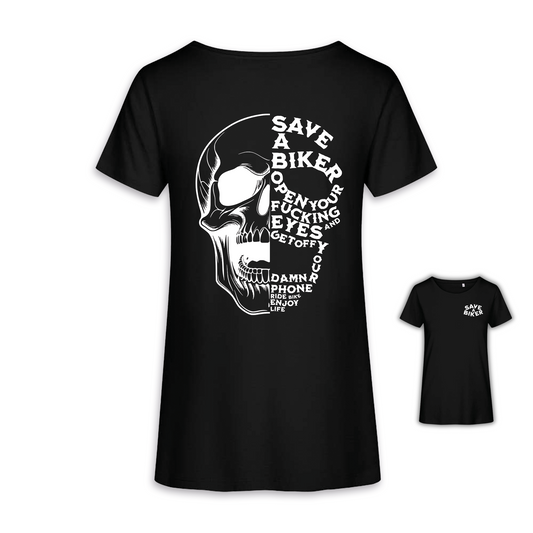 Save A Biker - Schwarz Frauen Shirt