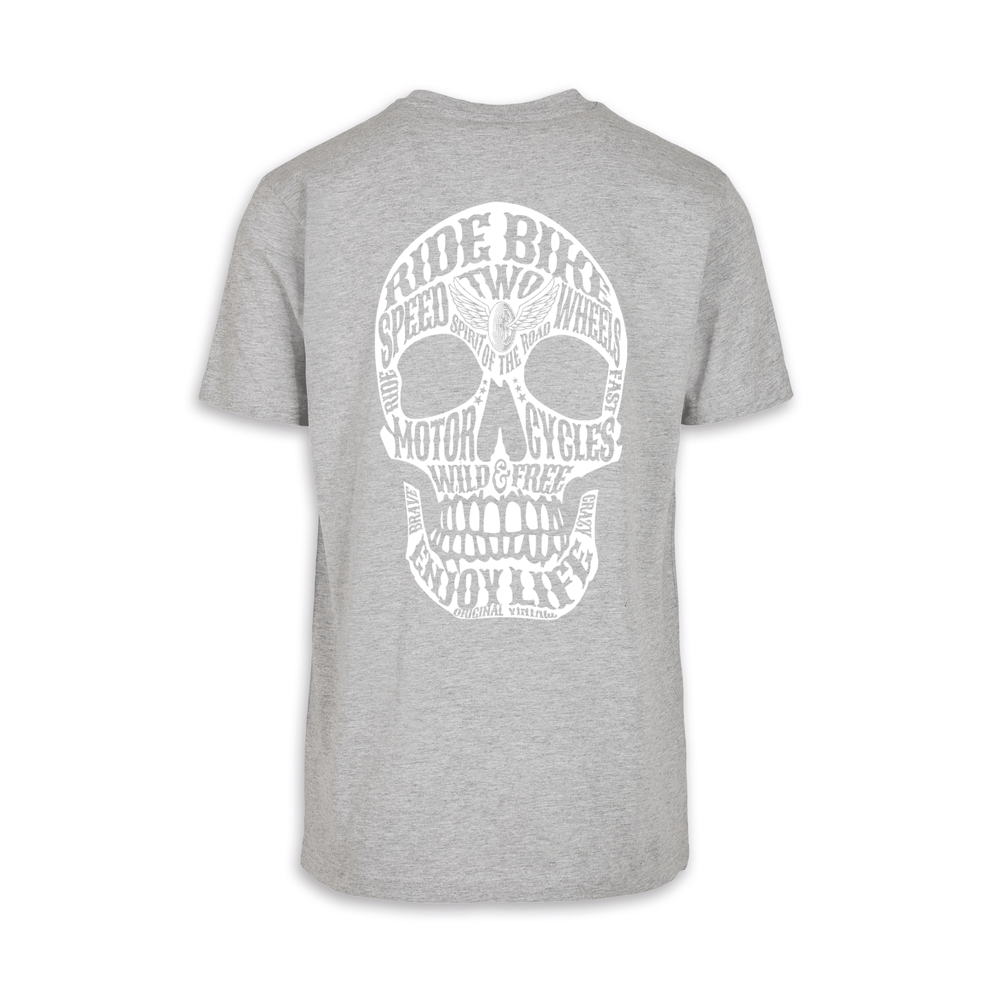 Wild & Free - Grau/Weiß Männer Shirt