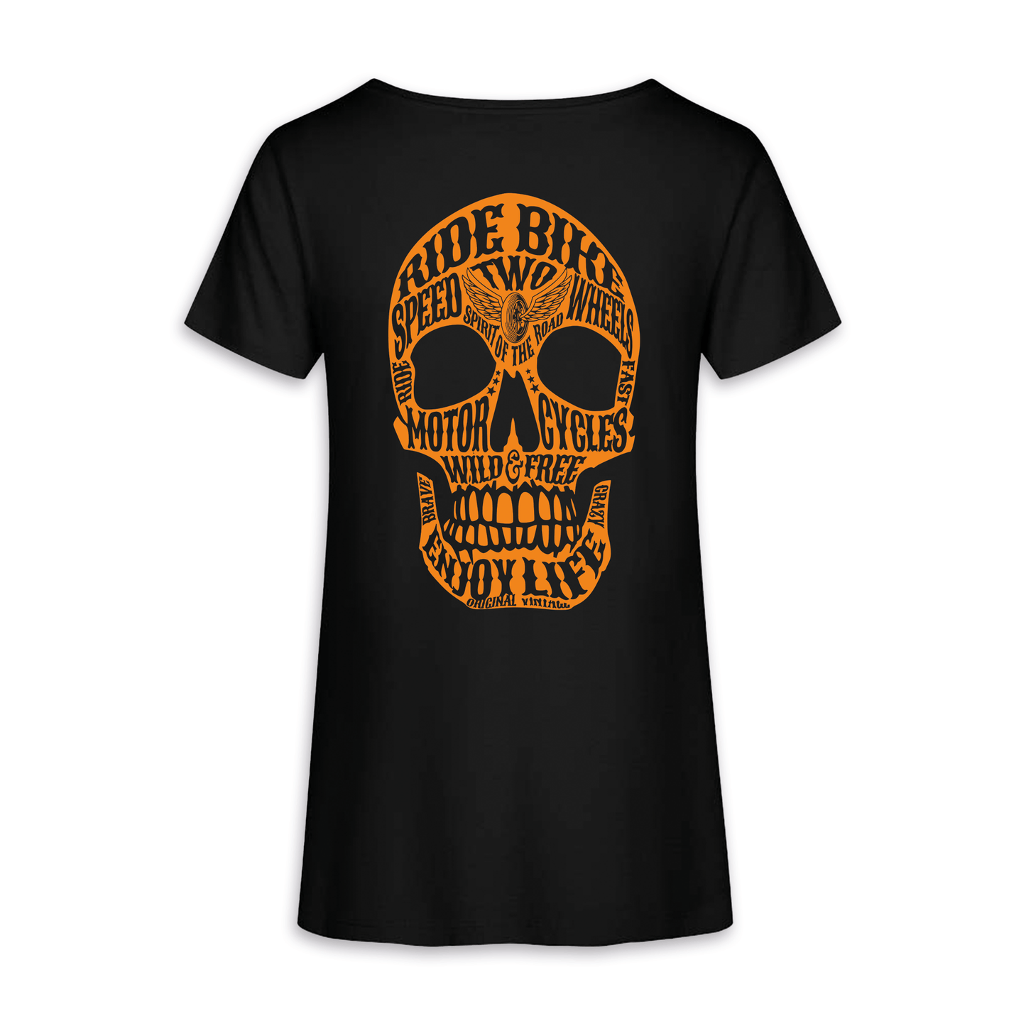 Wild & Free - Schwarz/Orange Frauen Shirt