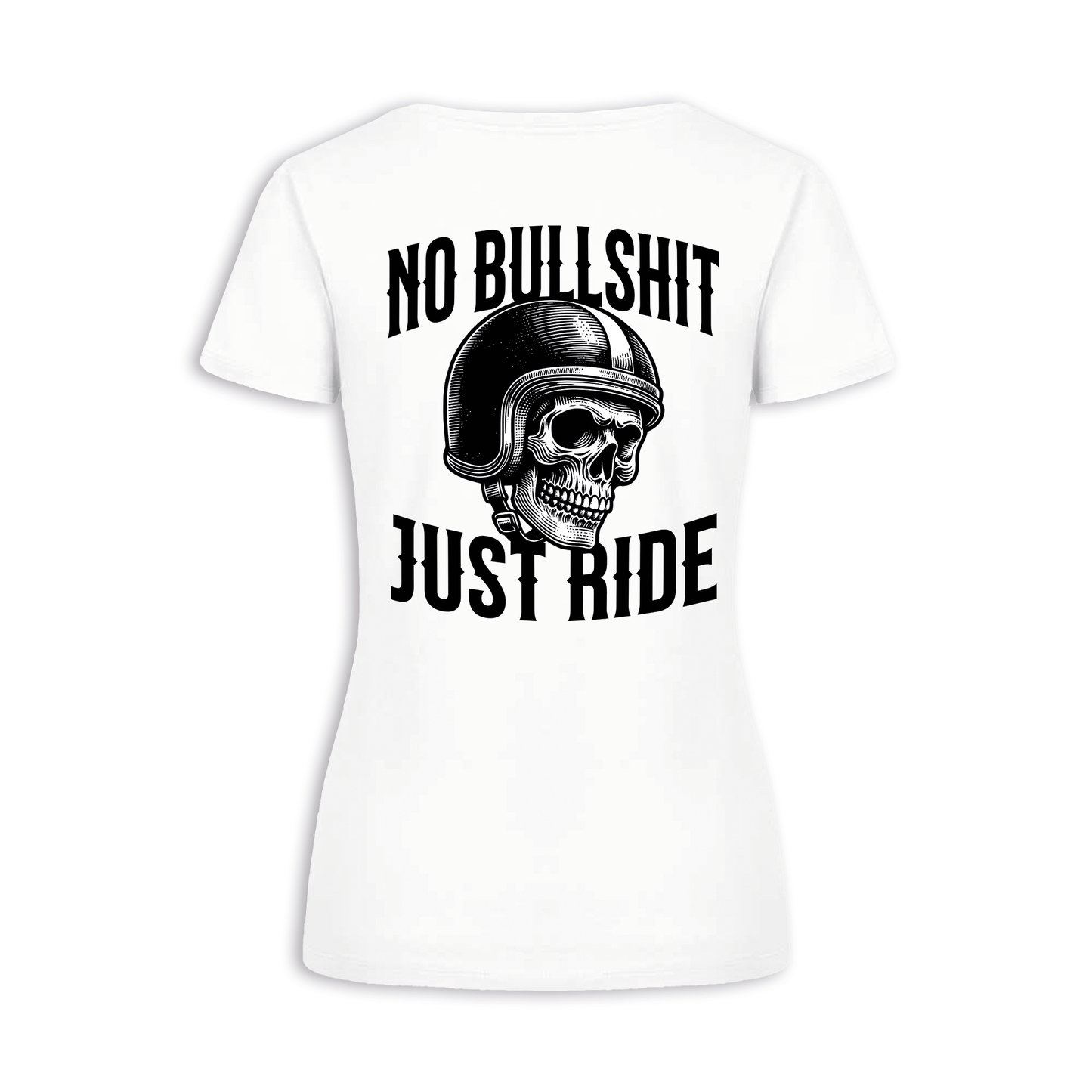 No Bullshit - Weiß Frauen Shirt