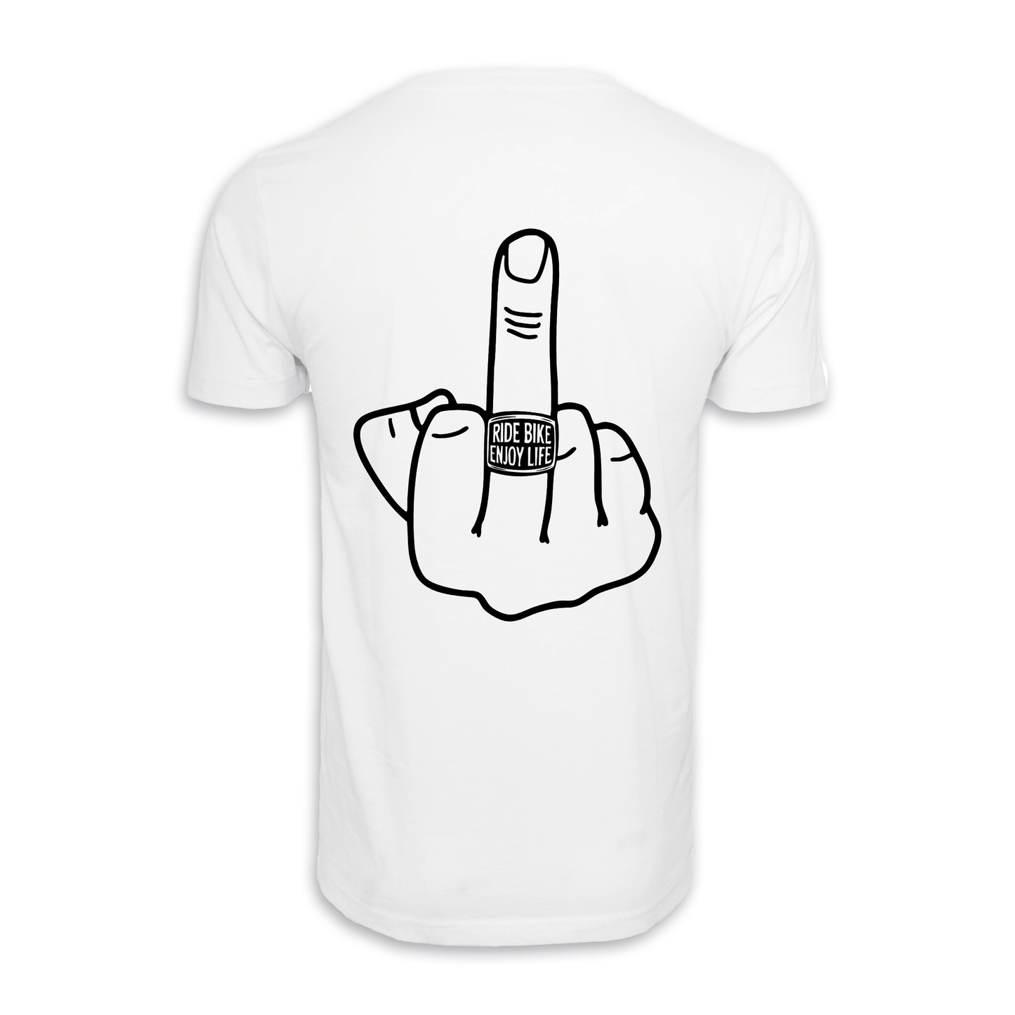 Mittelfinger - Weiß Männer Shirt