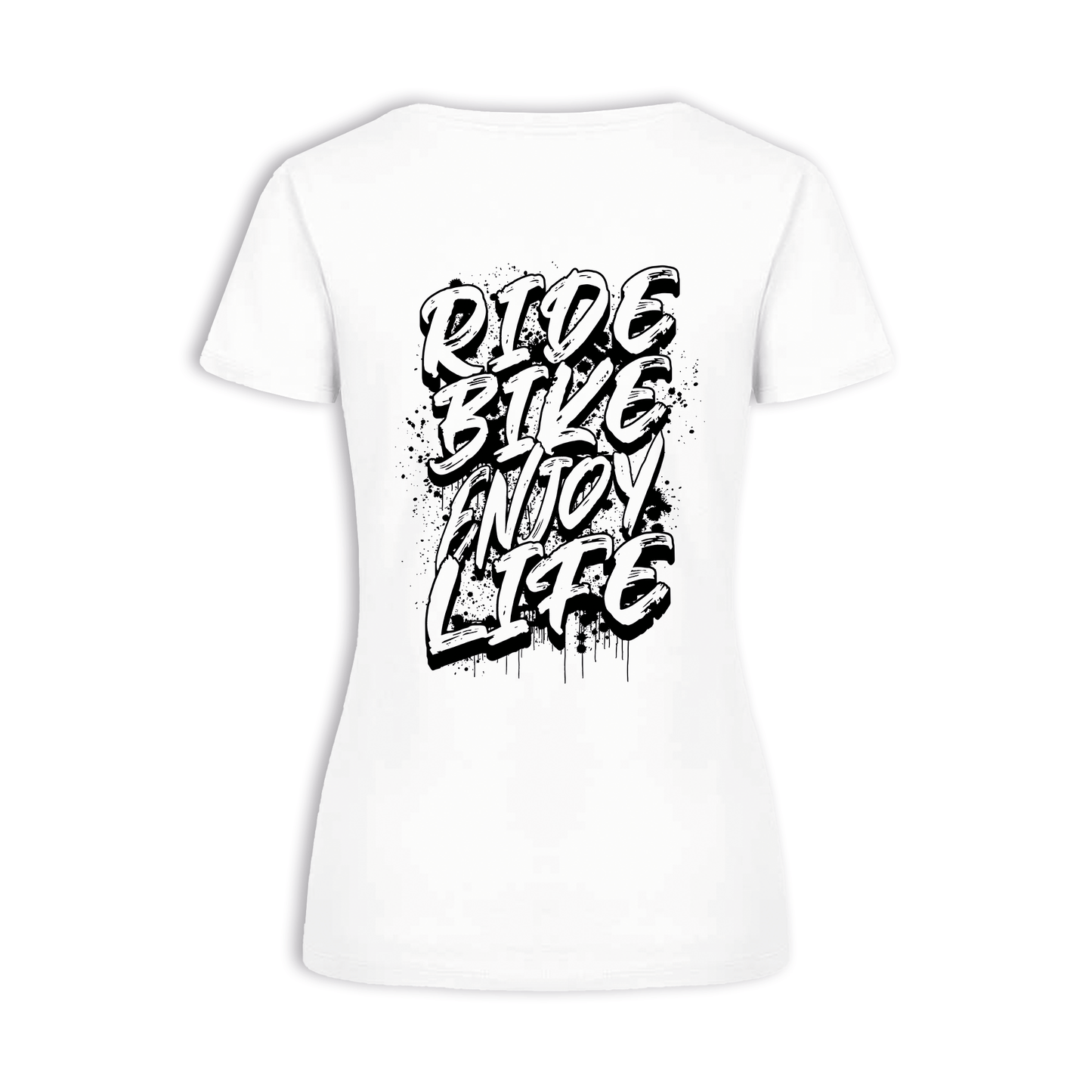 Ride Bike Enjoy Life Graffiti - Weiß Frauen Shirt