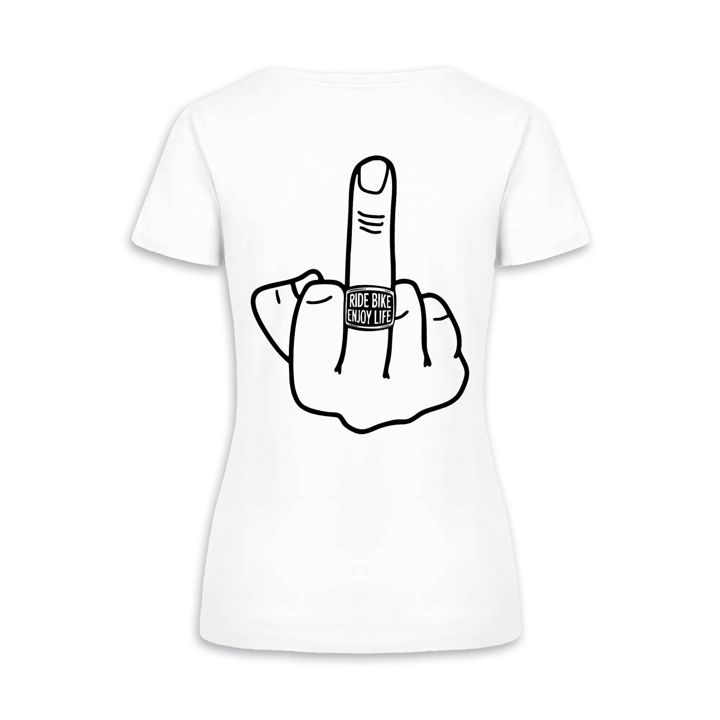 Mittelfinger - Weiß Frauen Shirt