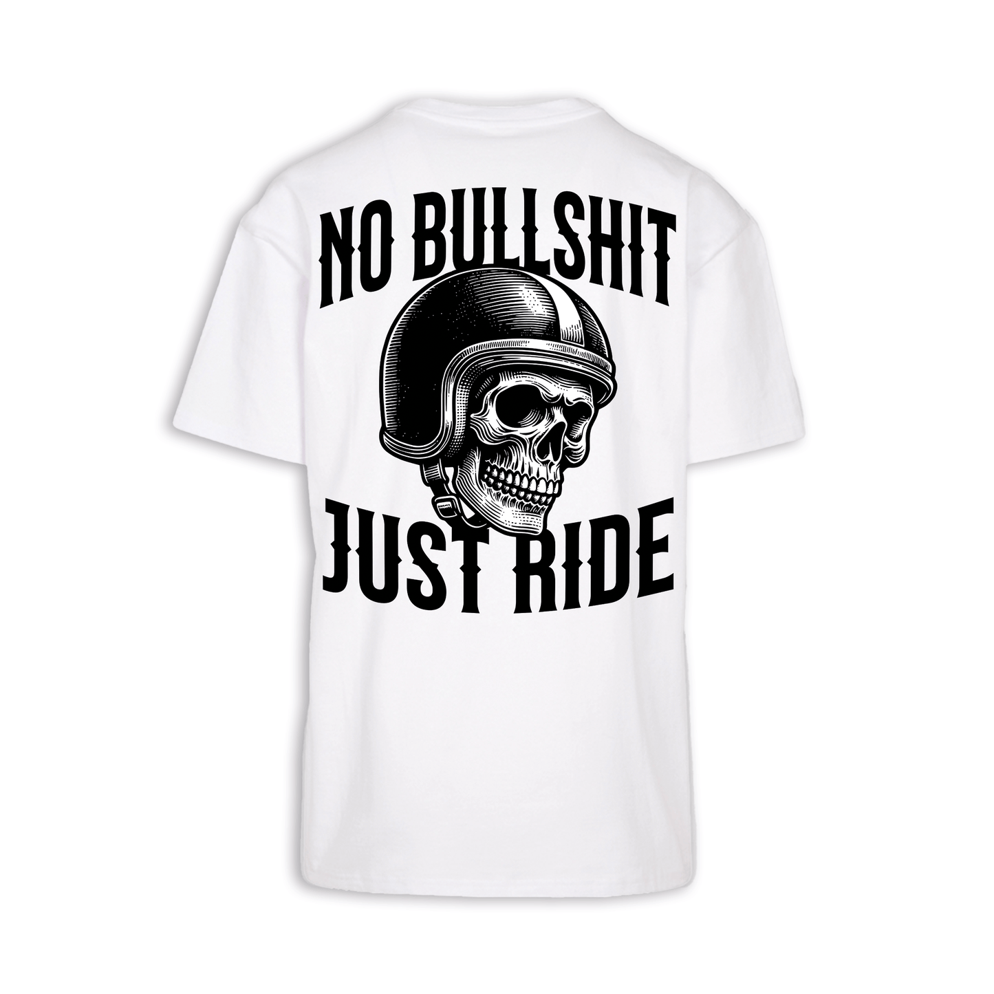 No Bullshit - Weiß Oversize Shirt