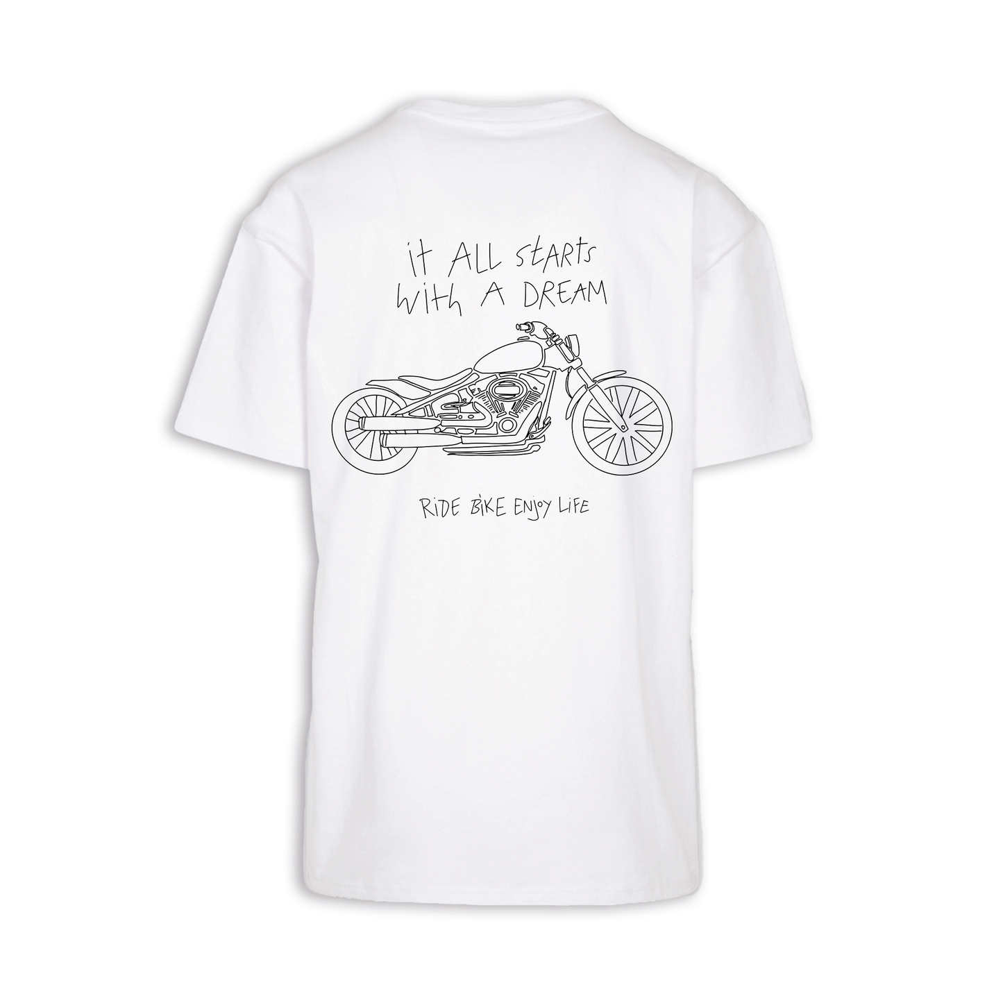 It All Starts With A Dream - Weiß Oversize Shirt