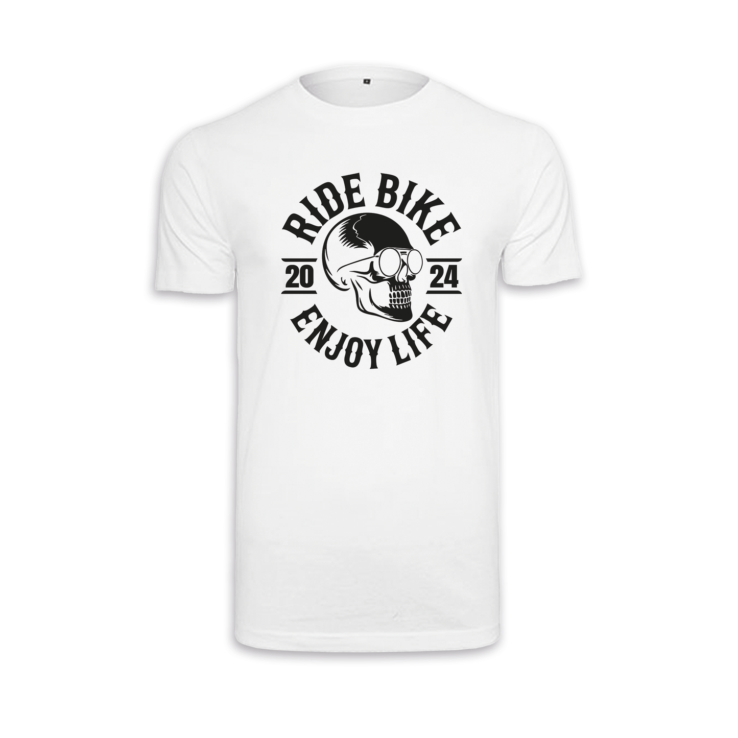 RIDE BIKE ENJOY LIFE Front - Weiß Männer Shirt