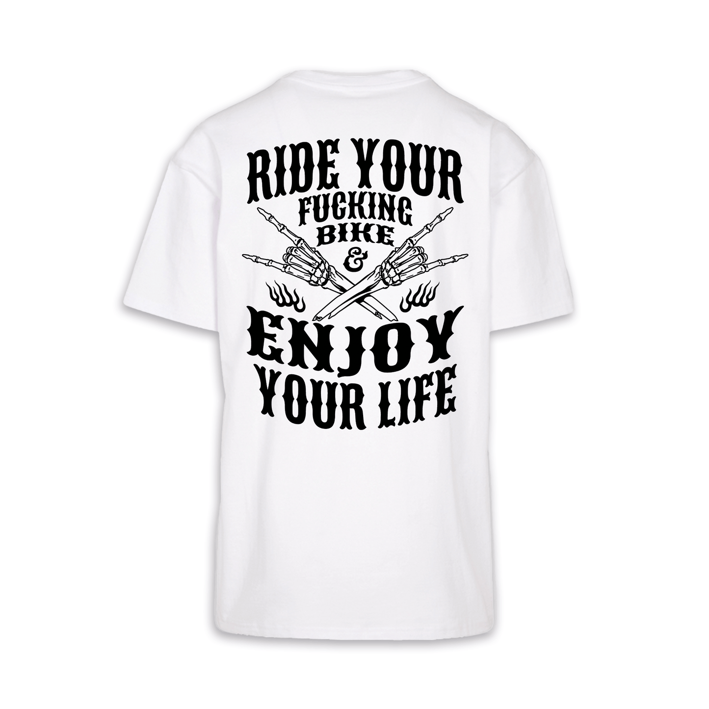 Enjoy Your Life - Weiß Oversize Shirt