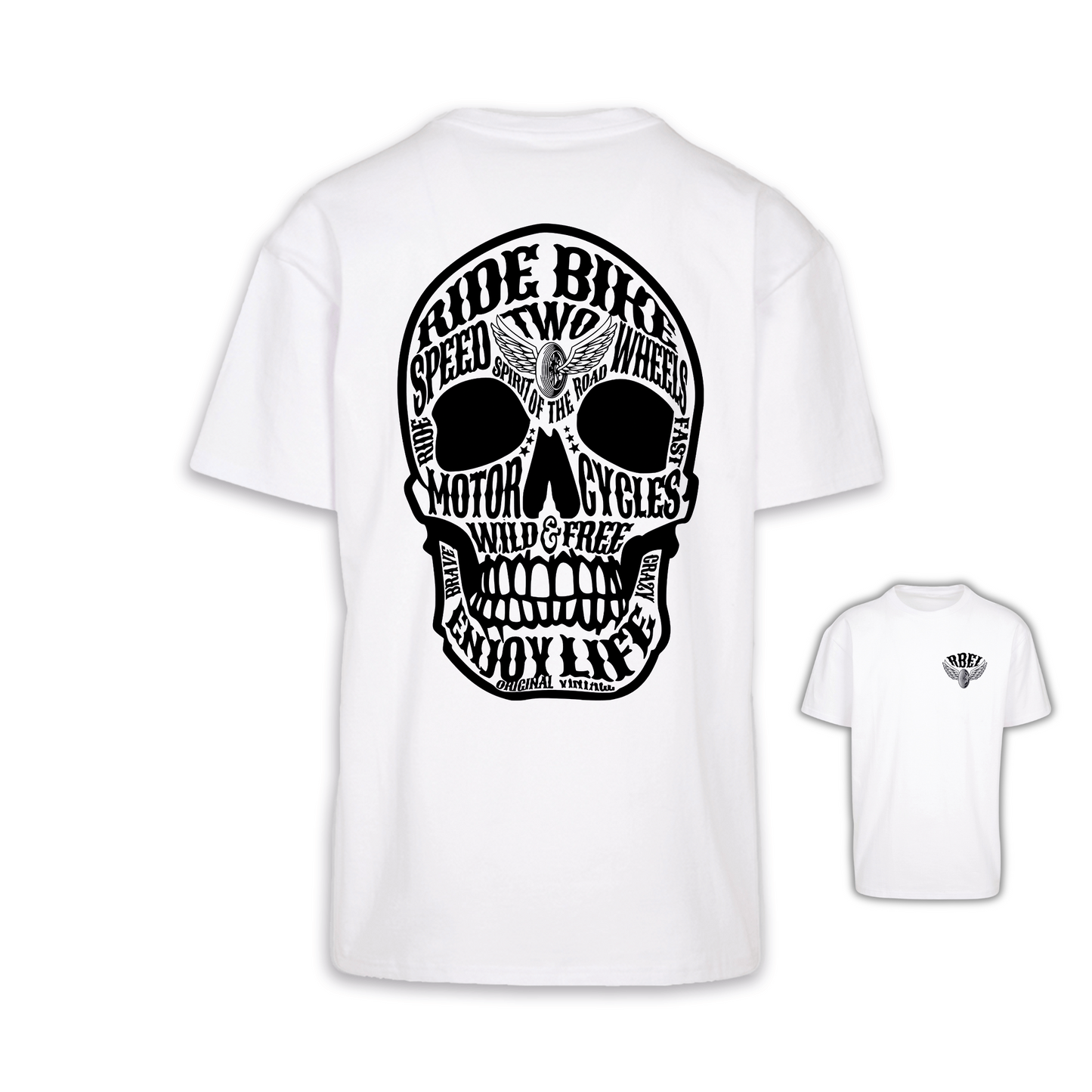 Wild & Free - Weiß Oversize Shirt