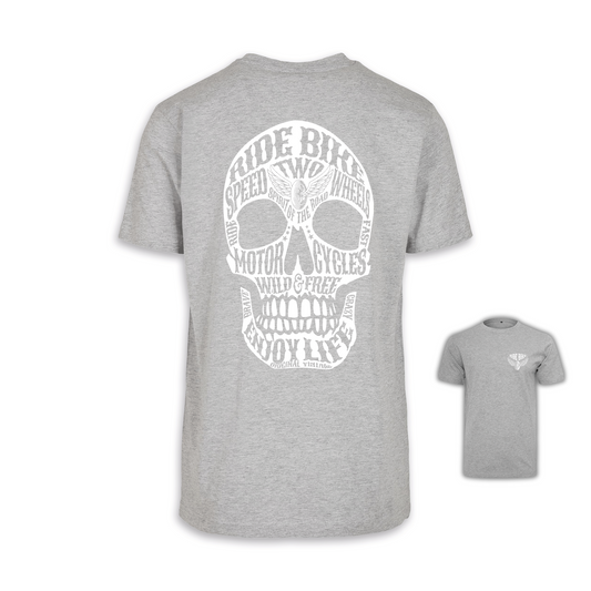 Wild & Free - Grau/Weiß Männer Shirt