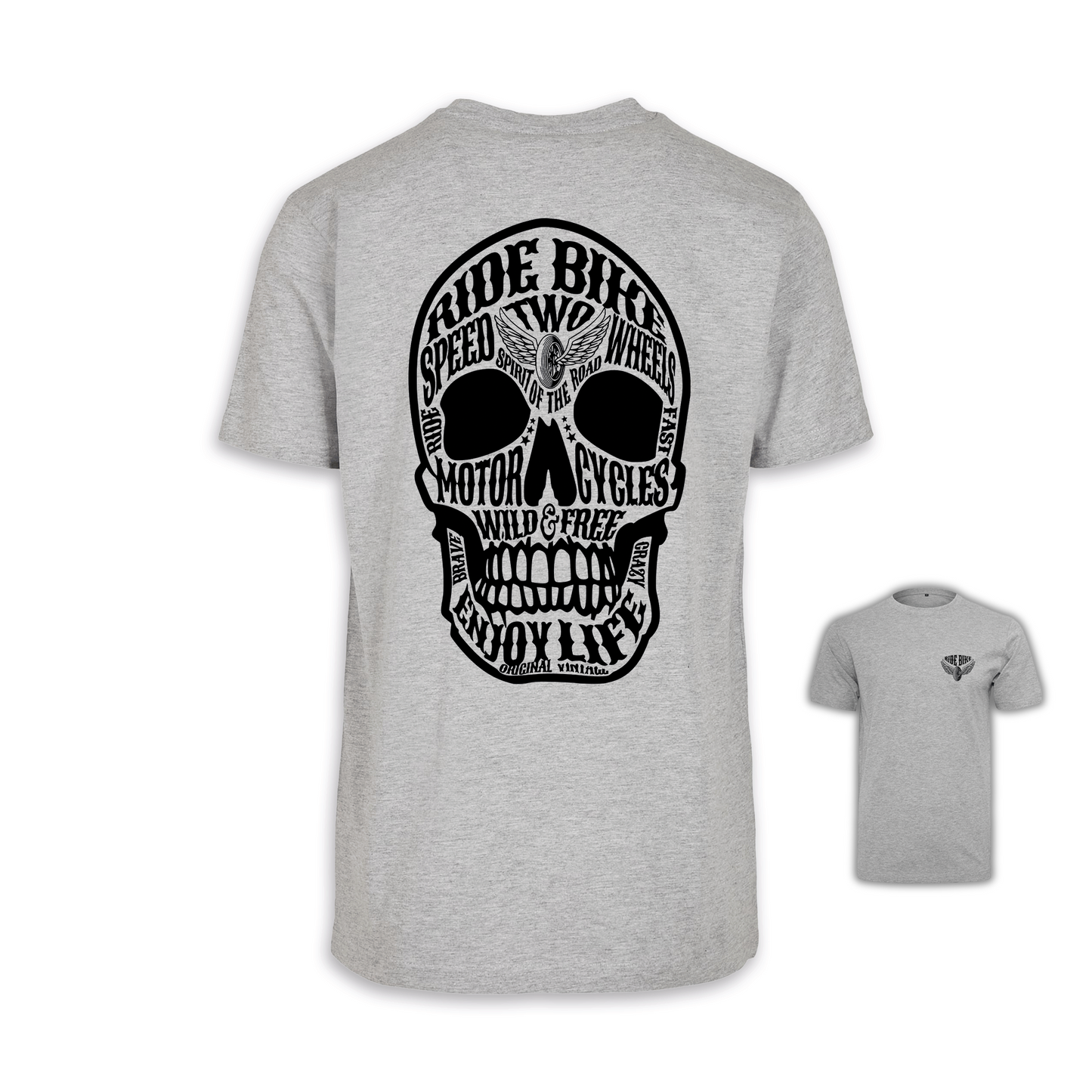 Wild & Free - Grau/Schwarz Männer Shirt