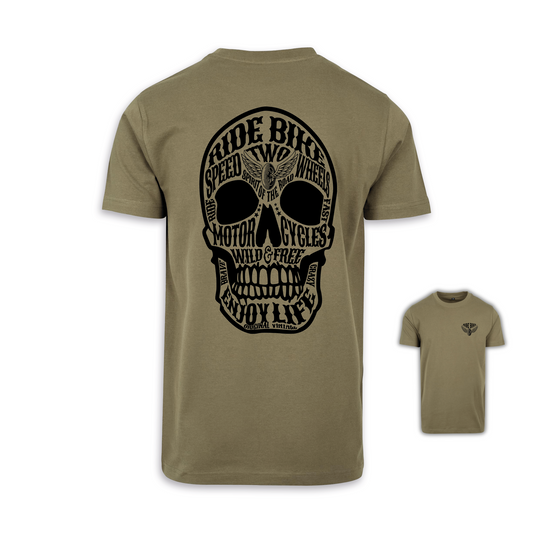 Wild & Free - Olive/Schwarz Männer Shirt