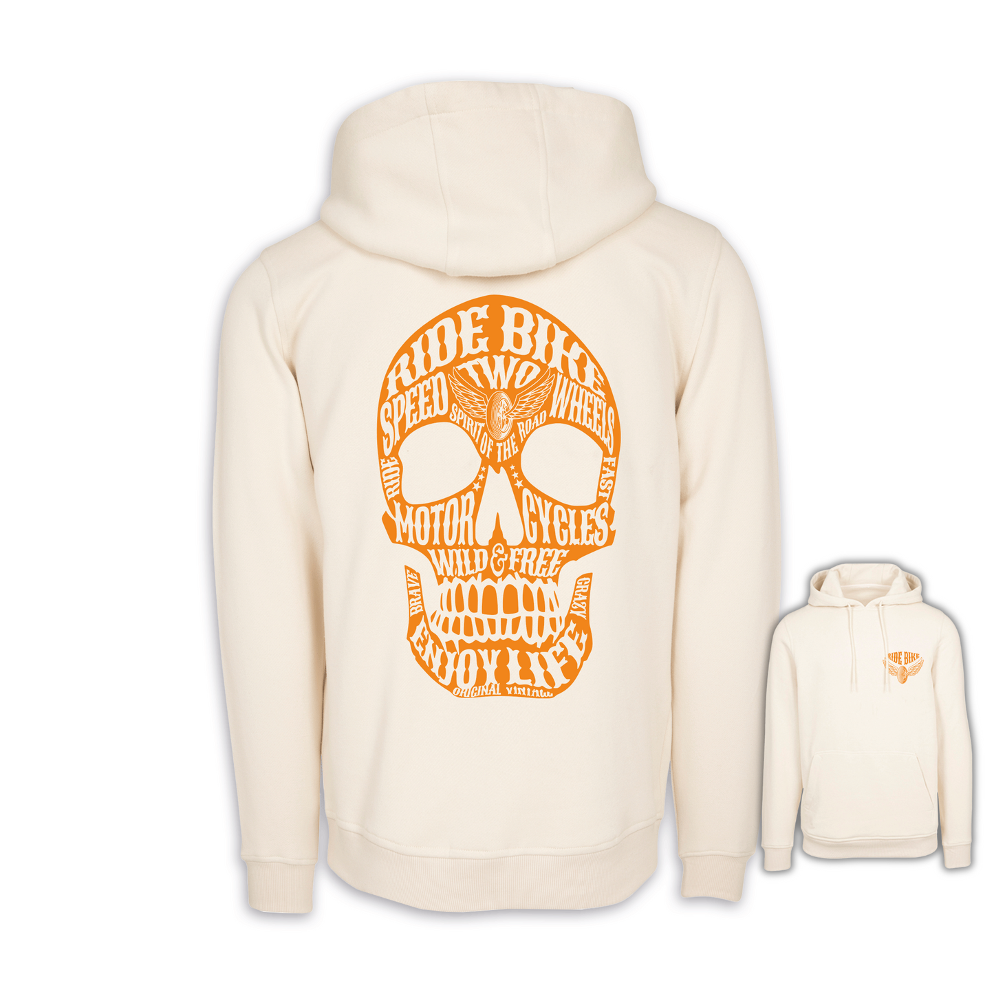 Wild & Free - Sand/Orange Regular Hoodie