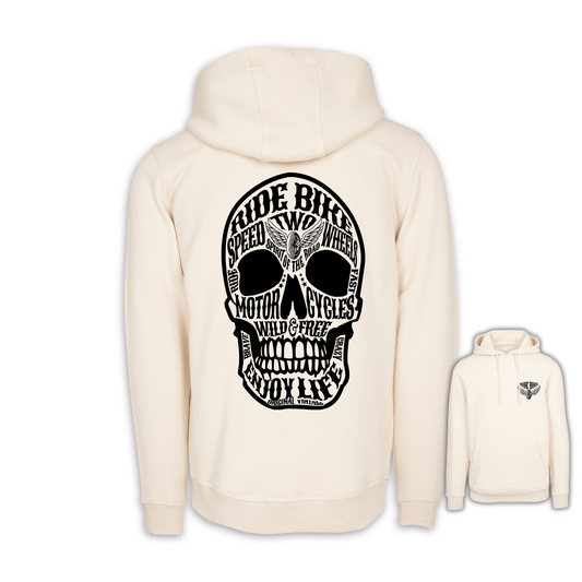 Wild & Free - Sand/Schwarz Regular Hoodie