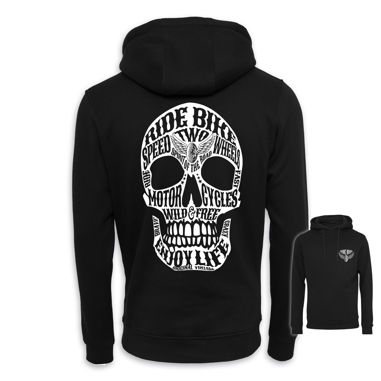 Wild & Free - Schwarz Regular Hoodie