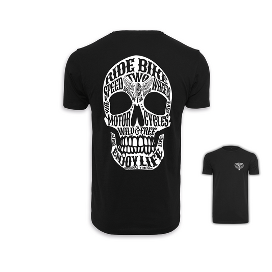 Wild & Free - Schwarz/Weiß Männer Shirt