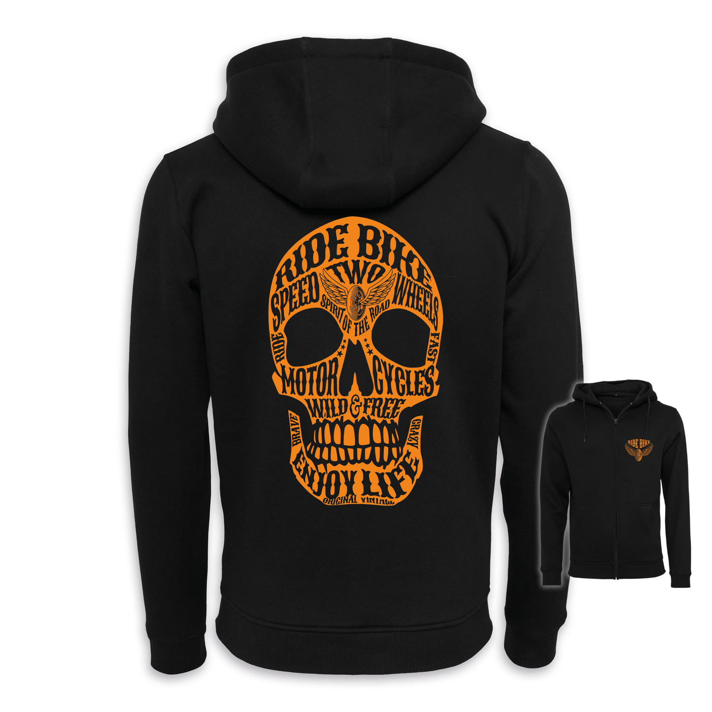 Wild & Free - Schwarz/Orange Zipper